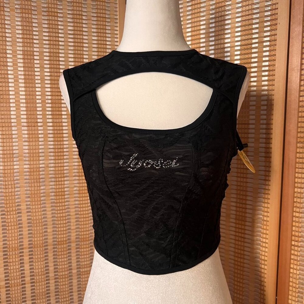 Brand new with tag Jyosei black lace bustier crop top